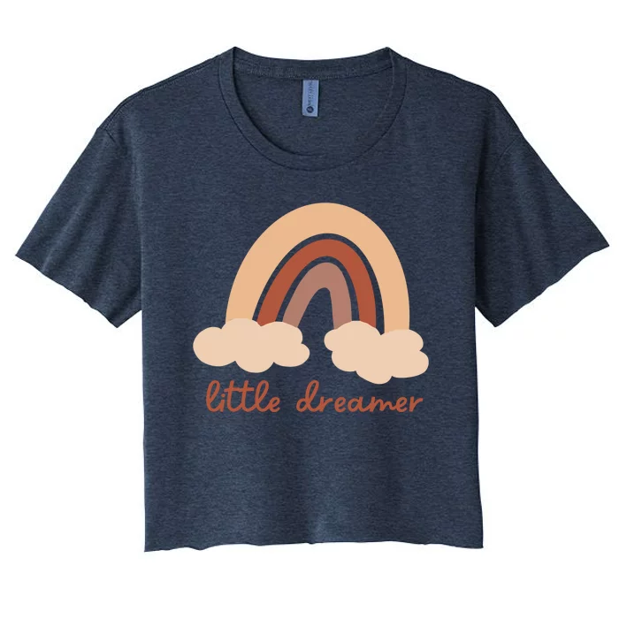 Little Dreamer Rainbow Cute Gift Women's Crop Top Tee