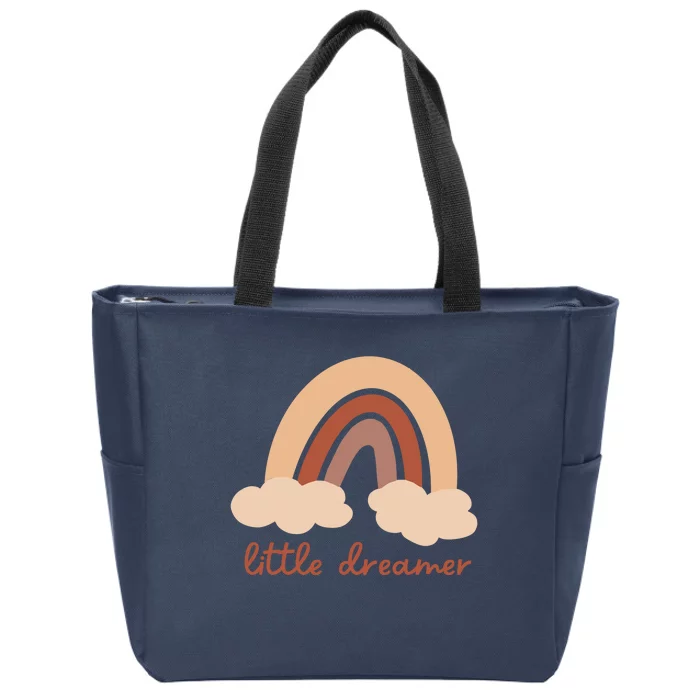 Little Dreamer Rainbow Cute Gift Zip Tote Bag