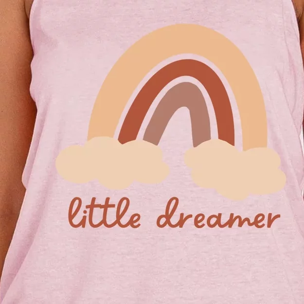 Little Dreamer Rainbow Cute Gift Women's Knotted Racerback Tank