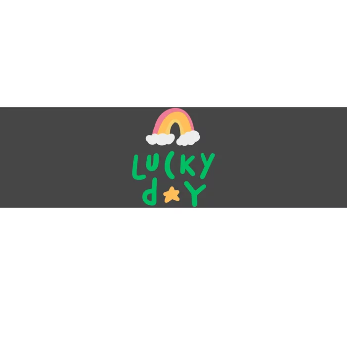 Lucky Day Rainbow Star St Patrick's Day Bumper Sticker