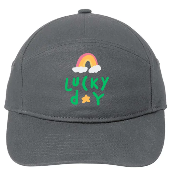 Lucky Day Rainbow Star St Patrick's Day 7-Panel Snapback Hat