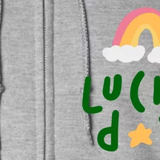 Lucky Day Rainbow Star St Patrick's Day Full Zip Hoodie