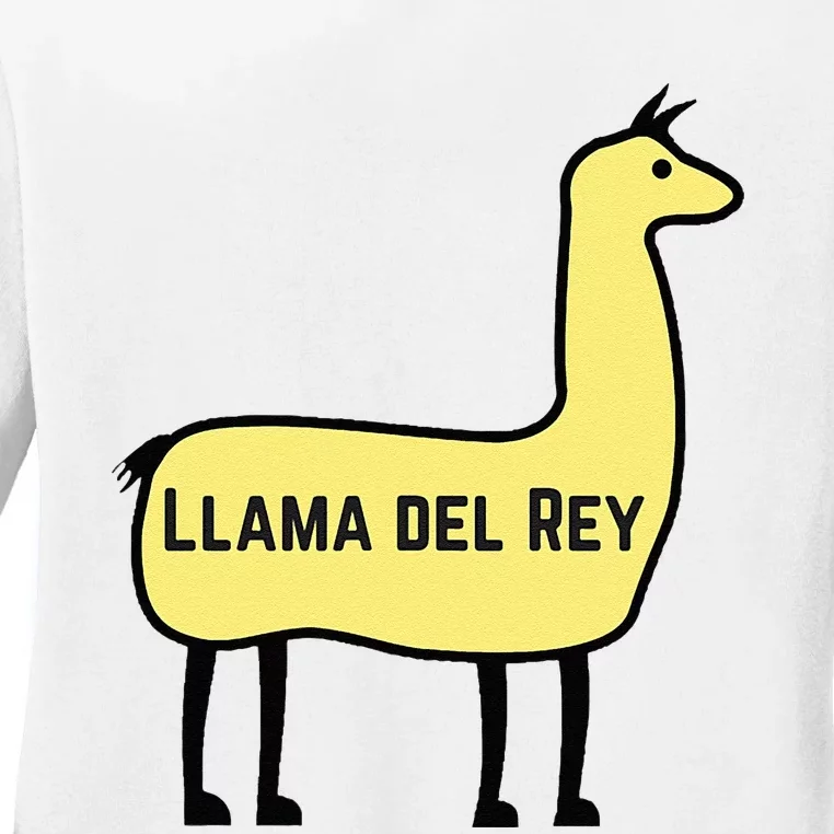 Llama Del Rey Lana Funny Music Animal Ladies Long Sleeve Shirt