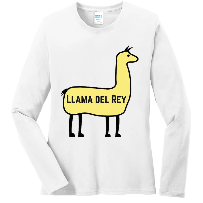 Llama Del Rey Lana Funny Music Animal Ladies Long Sleeve Shirt