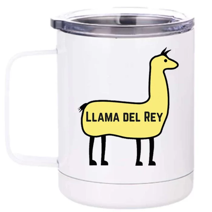 Llama Del Rey Lana Funny Music Animal Front & Back 12oz Stainless Steel Tumbler Cup