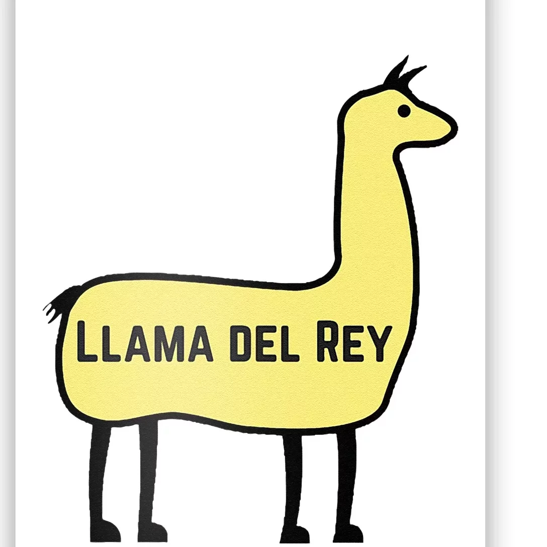 Llama Del Rey Lana Funny Music Animal Poster