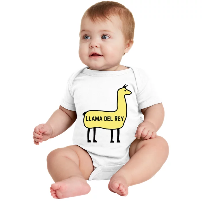 Llama Del Rey Lana Funny Music Animal Baby Bodysuit