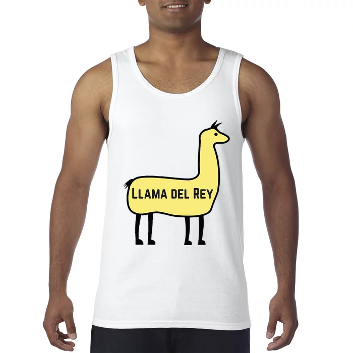 Llama Del Rey Lana Funny Music Animal Tank Top