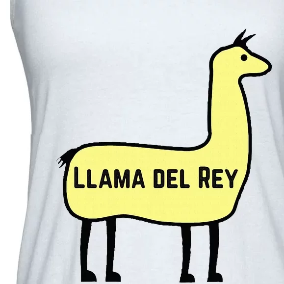 Llama Del Rey Lana funny music animal Ladies Essential Flowy Tank