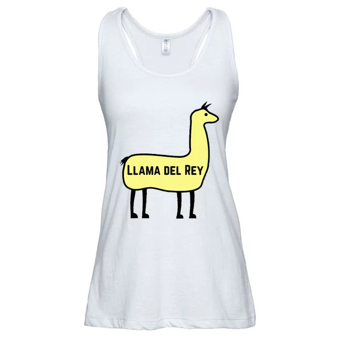 Llama Del Rey Lana funny music animal Ladies Essential Flowy Tank