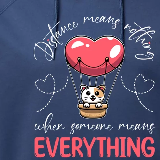 Long Distance Relationship Gift For Couples Performance Fleece Hoodie