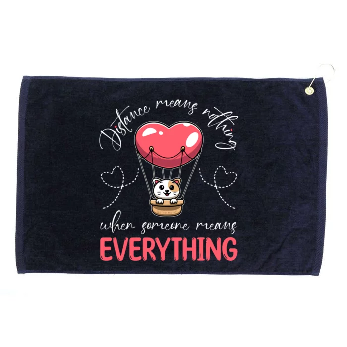 Long Distance Relationship Gift For Couples Grommeted Golf Towel