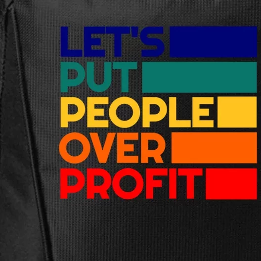 Leftist Democratic Socialist Union Retro People Over Profit Gift City Backpack