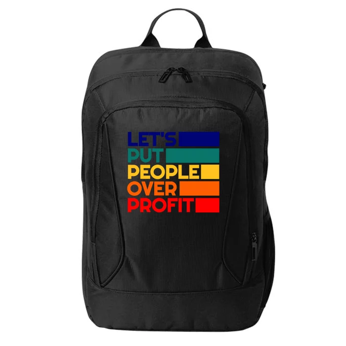 Leftist Democratic Socialist Union Retro People Over Profit Gift City Backpack