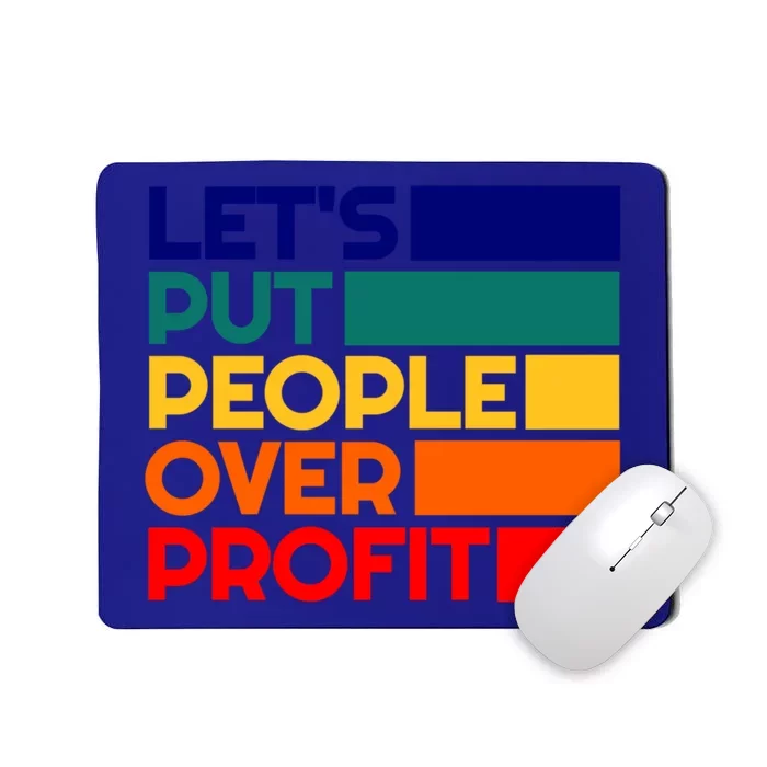 Leftist Democratic Socialist Union Retro People Over Profit Gift Mousepad