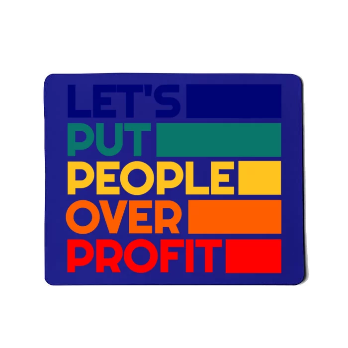 Leftist Democratic Socialist Union Retro People Over Profit Gift Mousepad