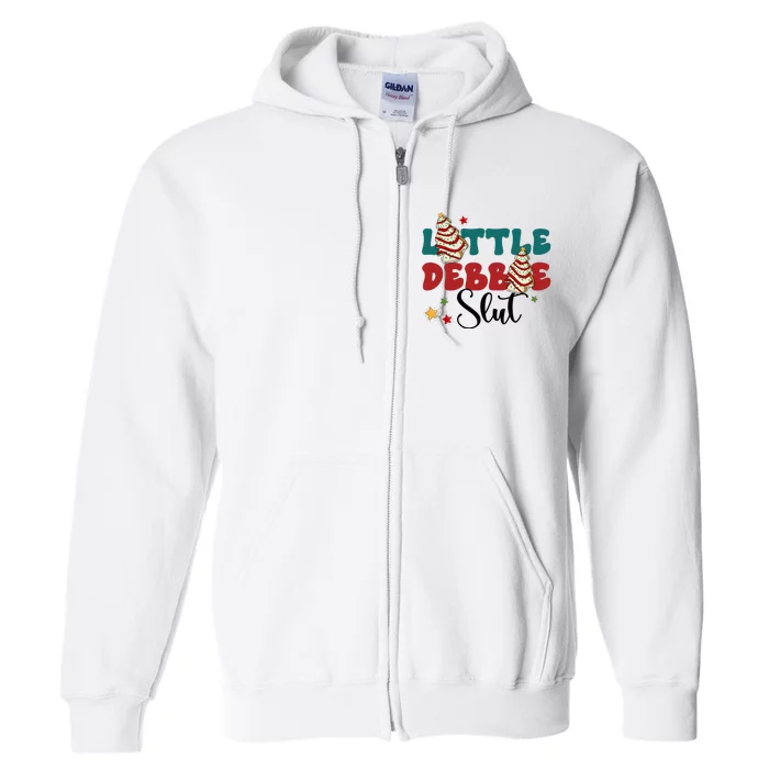 Little Debble Slut Cake Merry Christmas Tree Cake Gift Full Zip Hoodie