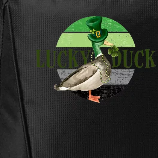 Lucky Duck St Patricks Day Duck Hunting Silly Goose Gift City Backpack