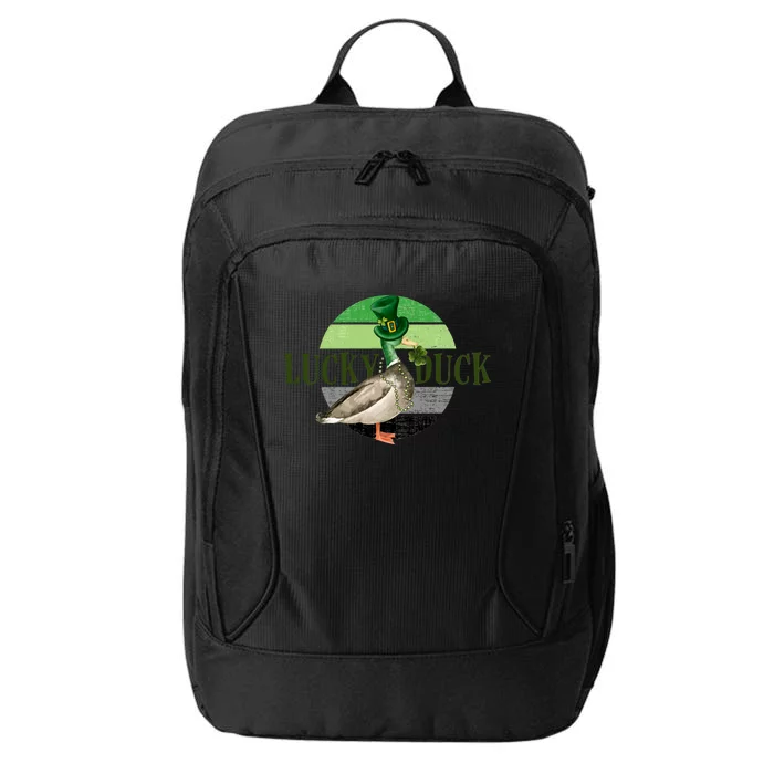 Lucky Duck St Patricks Day Duck Hunting Silly Goose Gift City Backpack