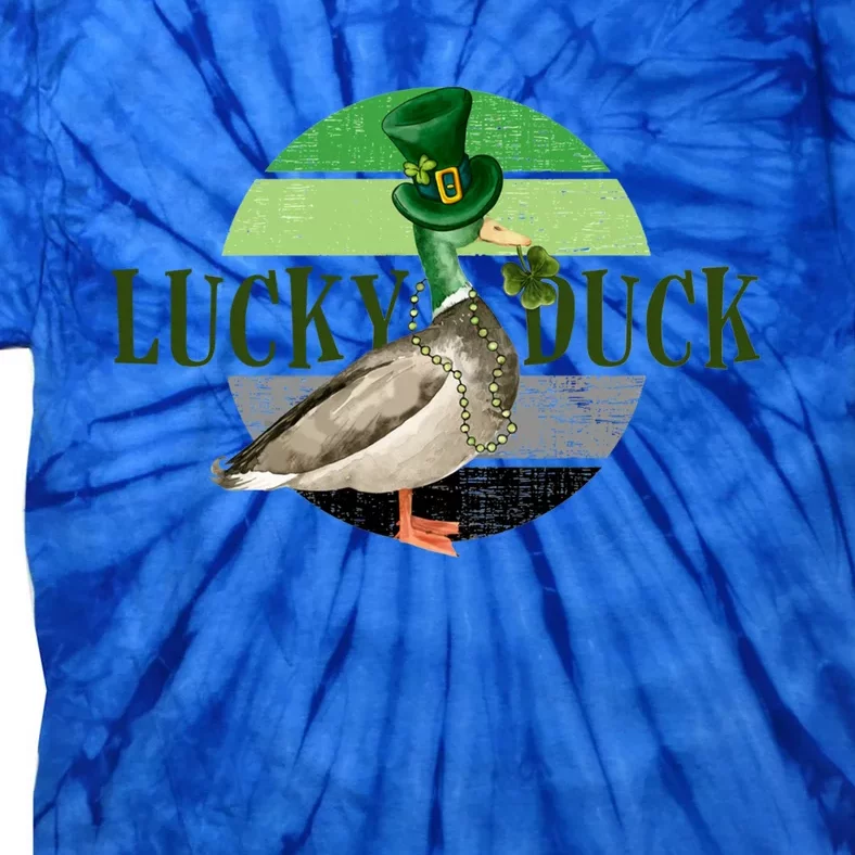 Lucky Duck St Patricks Day Duck Hunting Silly Goose Gift Tie-Dye T-Shirt