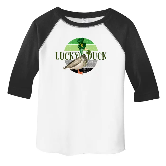 Lucky Duck St Patricks Day Duck Hunting Silly Goose Gift Toddler Fine Jersey T-Shirt