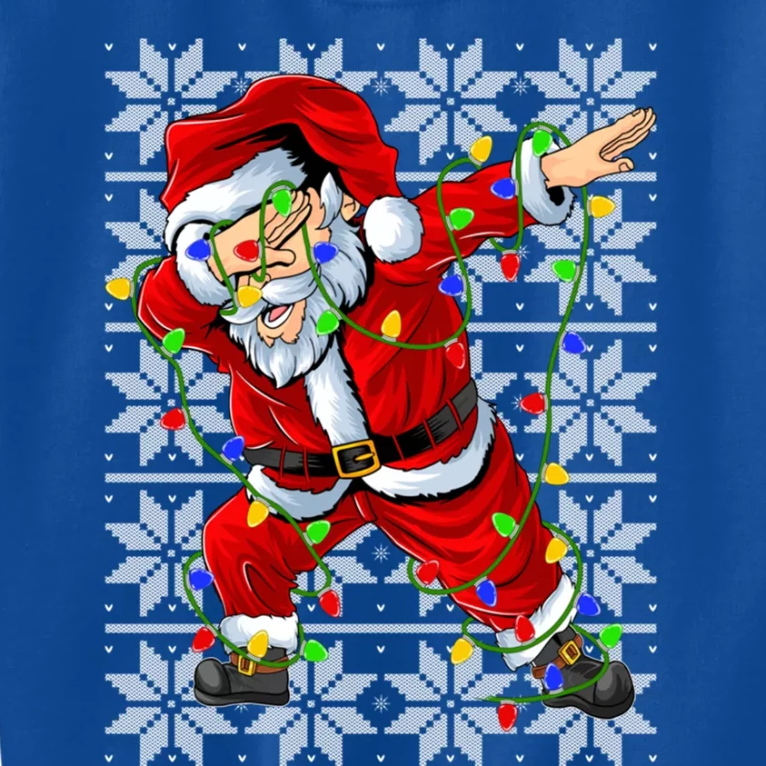 Lighting Dabbing Santa Christmas Ugly Sweater Dabbing Xmas Gift Kids Sweatshirt