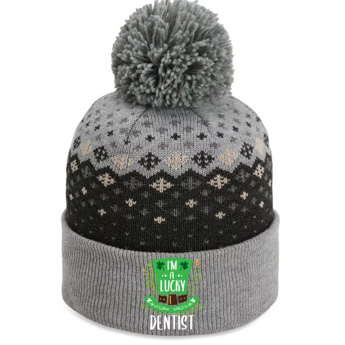 Lucky Dentist St Patrick's Day Dentists Gift The Baniff Cuffed Pom Beanie