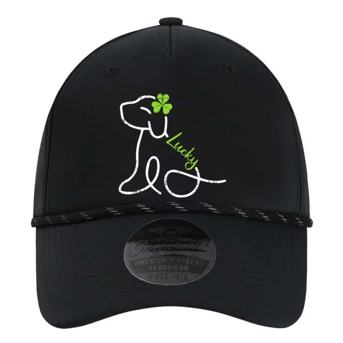 Lucky Dog St Patricks Day Cute Irish Puppy Shamrock Clover Performance The Dyno Cap