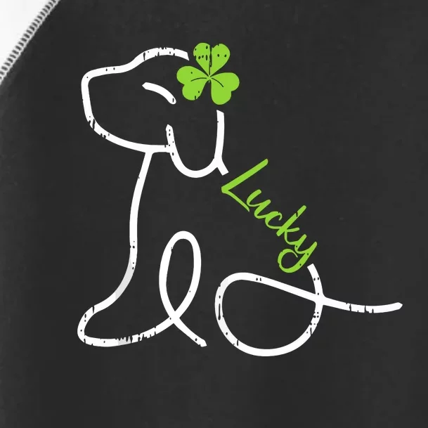 Lucky Dog St Patricks Day Cute Irish Puppy Shamrock Clover Toddler Fine Jersey T-Shirt