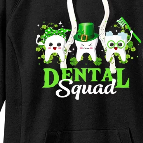 Leprechaun Dental Squad Dentist Shamrocks St Patricks Day Meaningful Gift Women's Fleece Hoodie