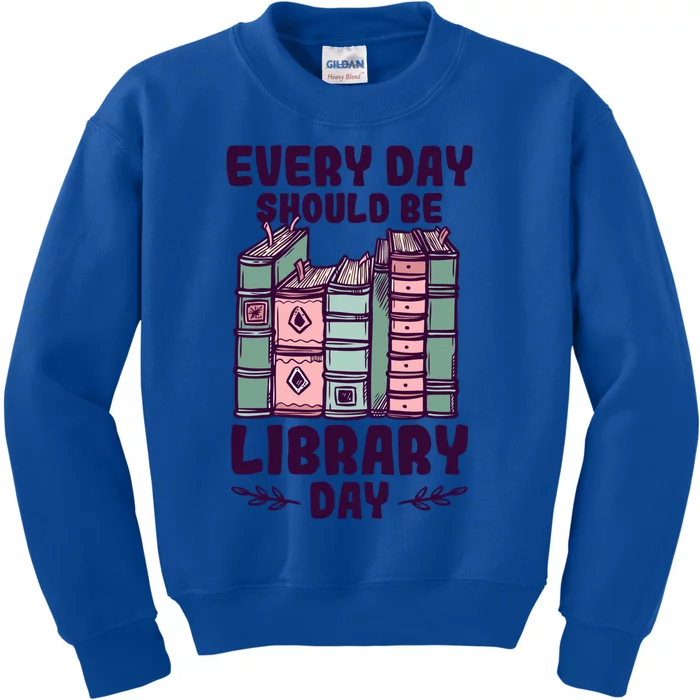 Library Day School Librarian Library Worker Cute Gift Kids Sweatshirt