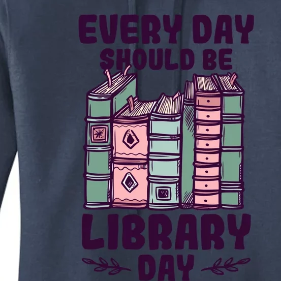 Library Day School Librarian Library Worker Cute Gift Women's Pullover Hoodie