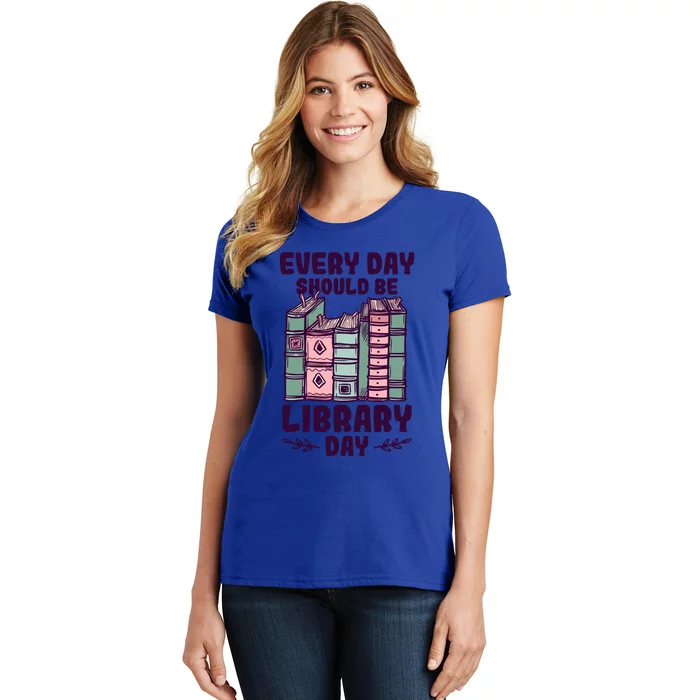 Library Day School Librarian Library Worker Great Gift Women's T-Shirt