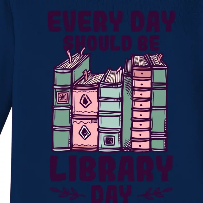 Library Day School Librarian Library Worker Great Gift Baby Long Sleeve Bodysuit