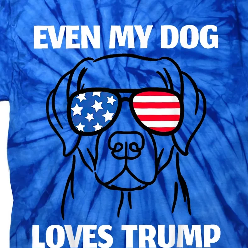 Labrador Dog Sunglasses Usa Flag Even My Dog Loves Trump Tie-Dye T-Shirt