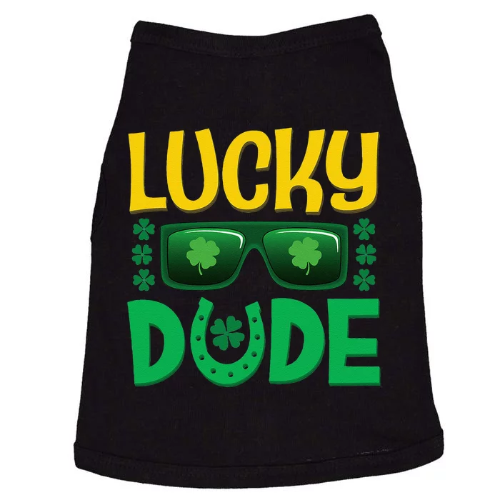 Lucky Dude St Patrick's Day Graphic For Teens Doggie Tank