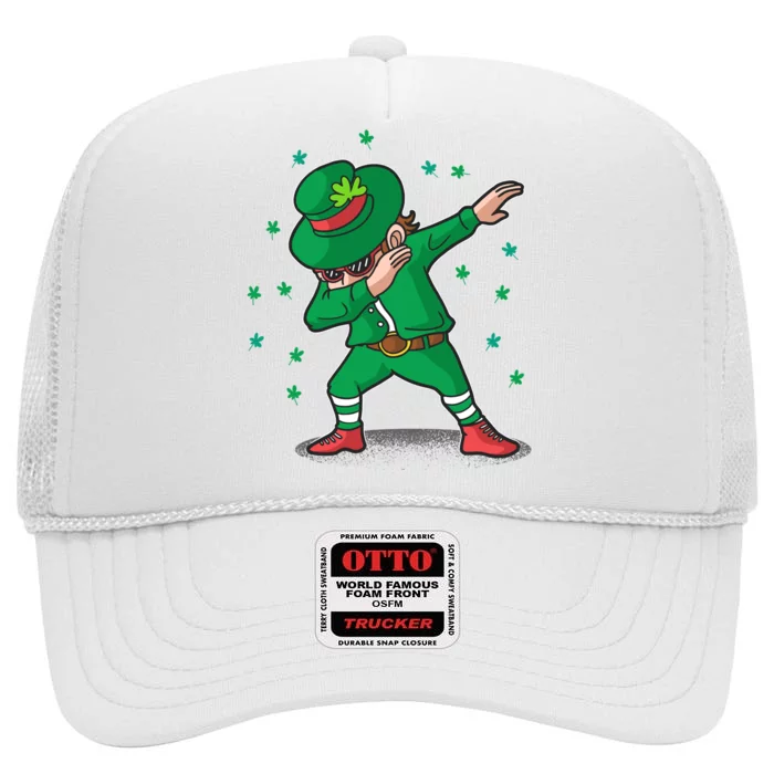 Leprechaun Dab St Patrick's Day Party High Crown Mesh Trucker Hat