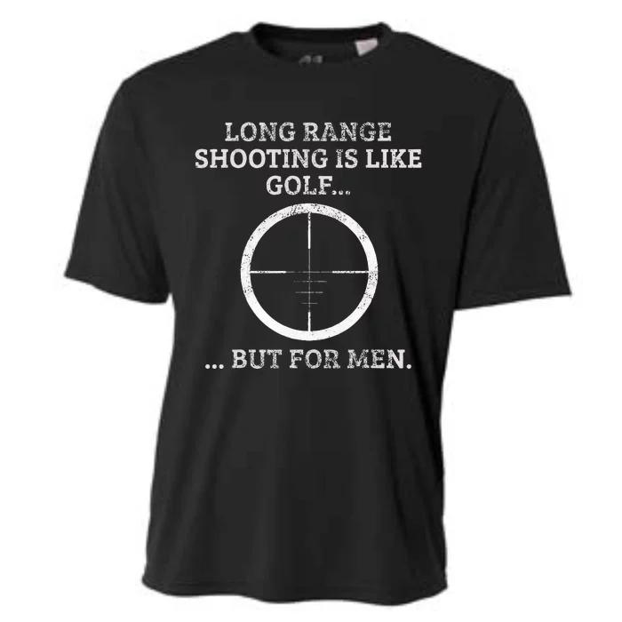 Long Distance Shooting Is Like Golf But Sniper Cooling Performance Crew T-Shirt