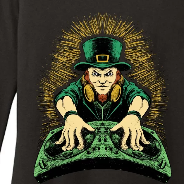 Leprechaun Dj St Patricks Womens CVC Long Sleeve Shirt