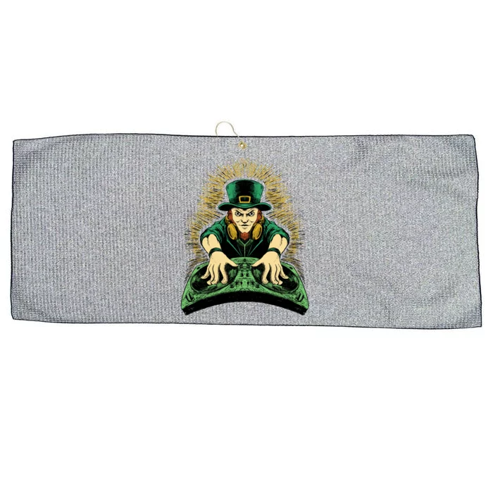 Leprechaun Dj St Patricks Large Microfiber Waffle Golf Towel