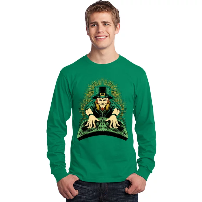 Leprechaun Dj St Patricks Long Sleeve Shirt