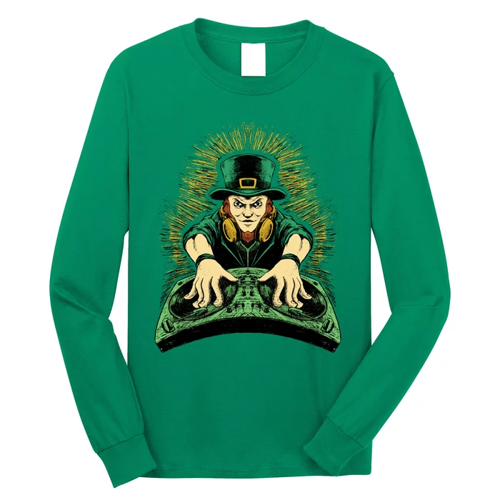 Leprechaun Dj St Patricks Long Sleeve Shirt