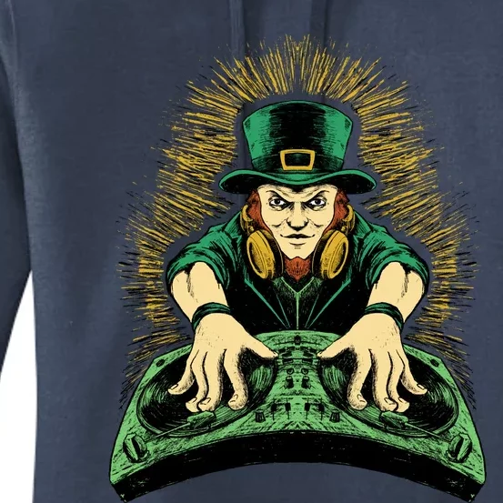 Leprechaun Dj St Patricks Women's Pullover Hoodie