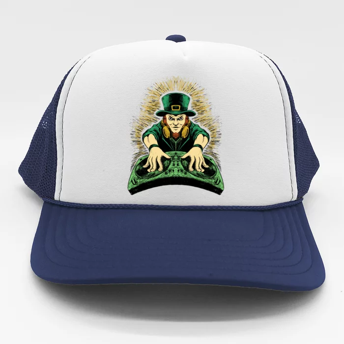 Leprechaun Dj St Patricks Trucker Hat