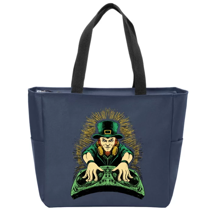 Leprechaun Dj St Patricks Zip Tote Bag