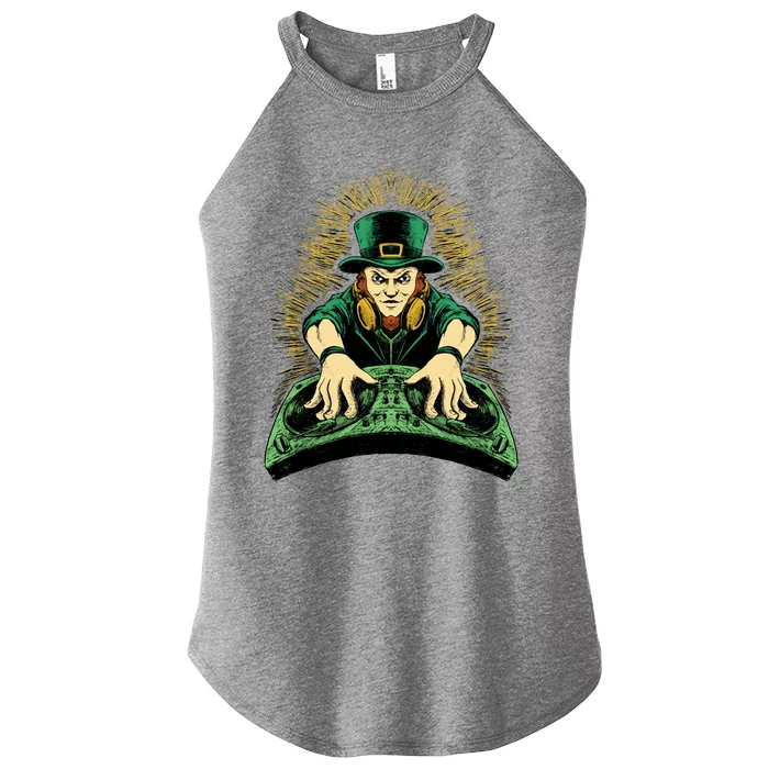 Leprechaun Dj St Patricks Women’s Perfect Tri Rocker Tank