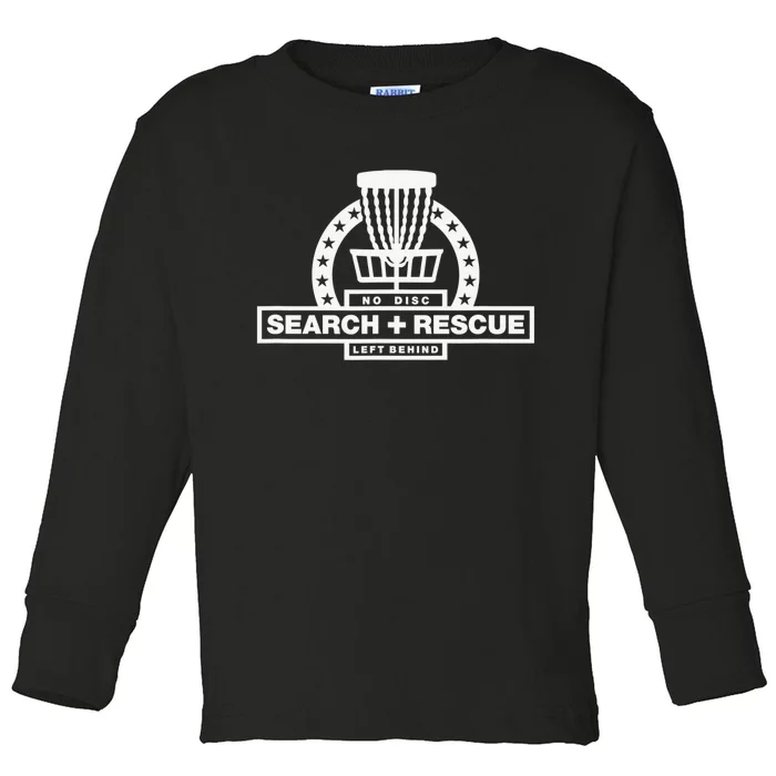 Lost Disc Search & Rescue Team For A Golfer And Golf Player Toddler Long Sleeve Shirt