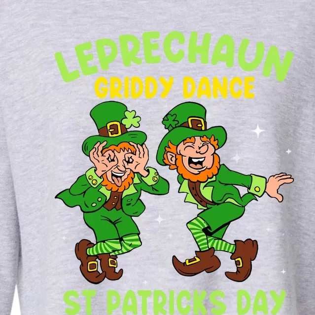 Leprechaun Dance St Patricks Day Funny Irish Cropped Pullover Crew