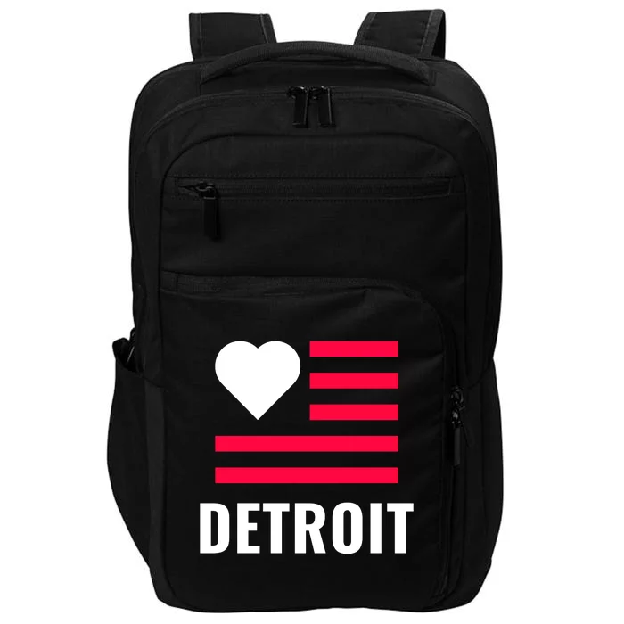 Love Detroit Simple Flag Type Impact Tech Backpack