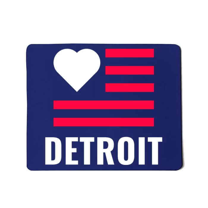 Love Detroit Simple Flag Type Mousepad